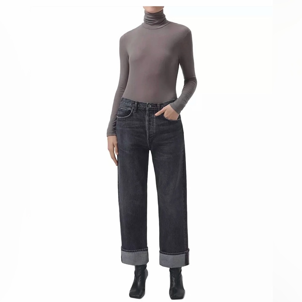 Agolde Women's Boyfriend Jeans in Charcoal Gray
